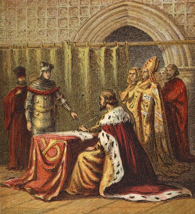 Richard II abdicates by English School
